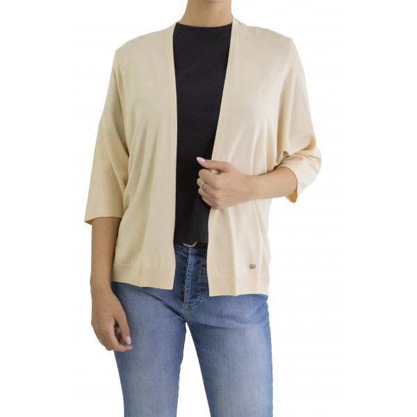 Cardigan monocolour con maniche a tre quarti Please 